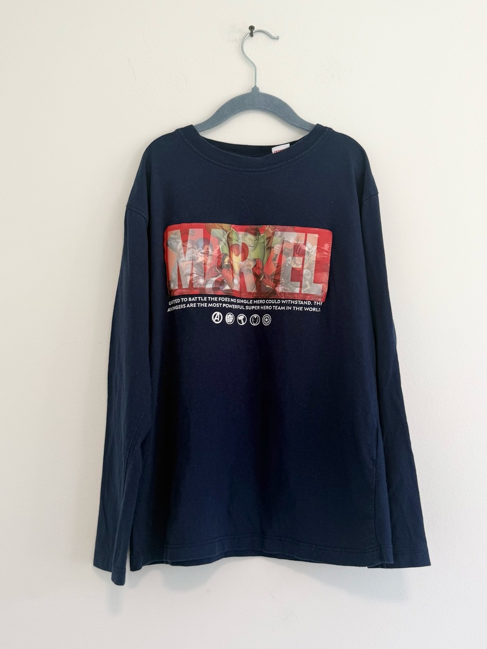 Zara Marvel Boys Navy Long-Sleeve Graphic Long Sleeve Tee 9 Years